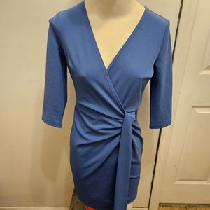 Beautiful Blue 3/4 Sleeve Dress by Karlie Sz Small
